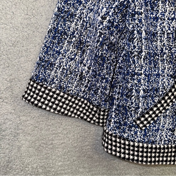 Cabi Reina 5294 21 Club Blue Matrix Women's‎ Medium Bow Tie Houndstooth Blazer - Picture 4 of 11